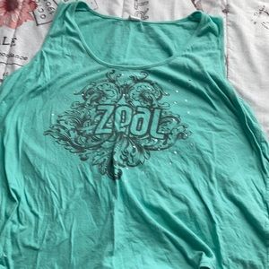 Teal green tank top